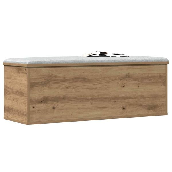 vidaXL Storage Box with Storage Artisan Oak 40.16 x 13.78 x 13.78 in