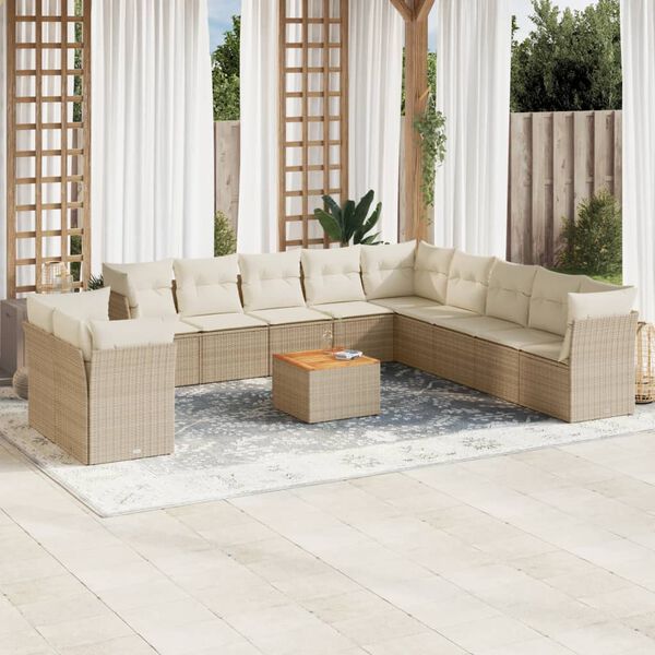 vidaXL Garden Sofa Set Beige