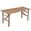 vidaXL Garden Bench Natural Bamboo Bamboo, Polyester Standard Portable