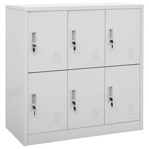 vidaXL Locker Cabinet Light grey Steel Medium Durable Locker Cabinet