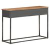 vidaXL Console Table Natural wood with grey steel