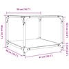 vidaXL Coffee Table Transparent glass Engineered wood, steel, glass Small