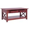 vidaXL Coffee Table Brown Solid Mahogany Medium Rectangular