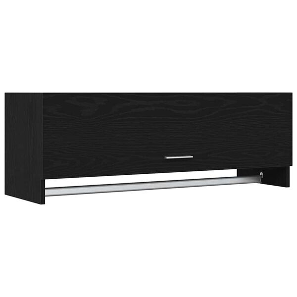 vidaXL Wardrobe Black Oak 39.37 x 12.80 x 13.78 in Engineered Wood