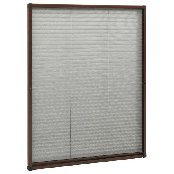 vidaXL Window Screen Brown frame with black mesh