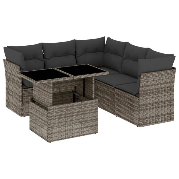 vidaXL Garden Sofa Set Gray