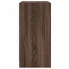 vidaXL Side Cabinet Brown oak Engineered wood, glass Small Side Cabinet