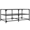 vidaXL Coffee Table Black glass Engineered wood, Stainless steel, Glass