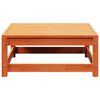 vidaXL Garden Footstool Wax brown Solid pine wood 27.6 x 27.6 x 11.8 in