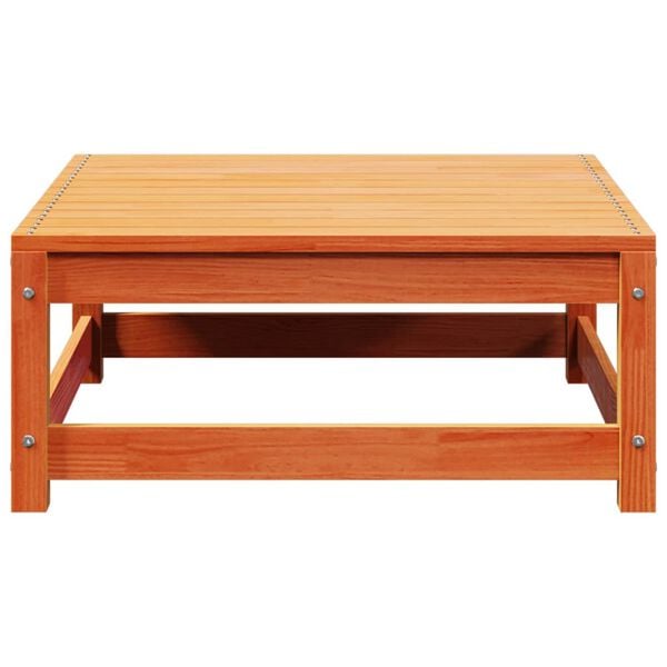 vidaXL Garden Footstool Wax brown Solid pine wood 27.6 x 27.6 x 11.8 in