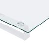vidaXL Monitor Stand White 15.7"x13.8"x3.1" Tempered Glass and Metal