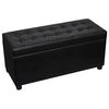 vidaXL Storage Ottoman Black Artificial Leather Medium Storage Ottoman