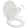 vidaXL Toilet Seats with Soft Close Lids 2 pcs MDF White (2x140798)