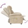 vidaXL Massage Chair Cream Fabric, Metal, Wood Single Massage Chair