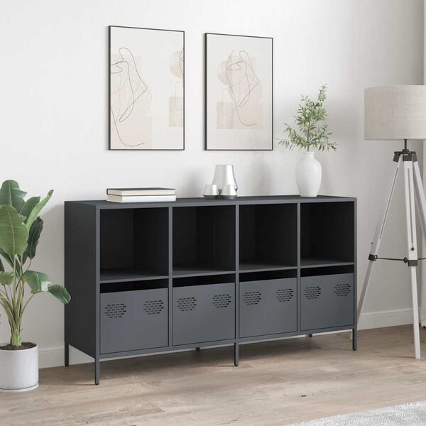 vidaXL Sideboard Anthracite Cold-rolled steel Medium Sideboard