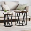 vidaXL Coffee Table 2 pcs Smoked Oak Engineered wood and steel
