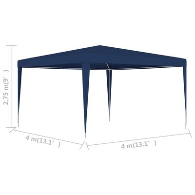 jogger vervoer bescherming vidaXL Party Tent 13.1'x13.1' Blue | vidaXL.com