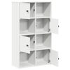 vidaXL Bookcase White Engineered Wood Medium Bookcase Rectangular