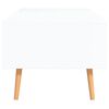 vidaXL Coffee Table White and sonoma oak Engineered wood, MDF Medium