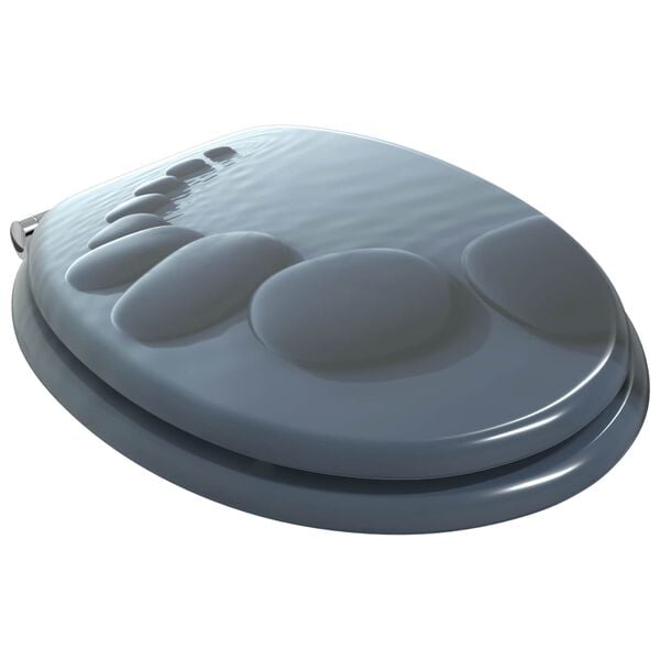 vidaXL WC Toilet Seats 2 pcs with Soft Close Lids MDF Stones Design (2x143928)