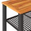 vidaXL Garden Table Black and Brown