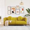 vidaXL Sofa Yellow Velvet (100% polyester), plywood, solid wood 3-Seater