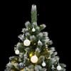 vidaXL Artificial Hinged Christmas Tree 150 LEDs & Ball Set 59.1"