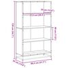 vidaXL Bookcase Smoked oak Engineered wood, Metal Tall Bookcase