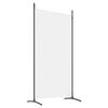 vidaXL 2-Panel Room Divider White 68.9"x70.9" Fabric