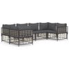 vidaXL Garden Lounge Set Anthracite Poly rattan Large Modular