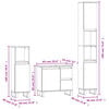 vidaXL Bathroom Furniture Set Smoked Oak Engineered wood, iron Large