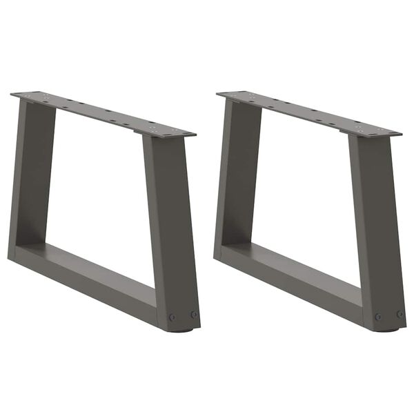 vidaXL Dining Table Leg Set of 2 Anthracite Powder-coated steel