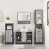 vidaXL Bathroom Furniture Set Grey Sonoma Engineered wood, metal Medium