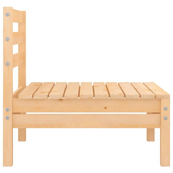 vidaXL Middle Sofa Natural Pine Solid pine wood Medium Modular