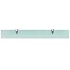 vidaXL Floating Shelf Set of 2 Clear Tempered safety glass 31.5 x 3.9 in
