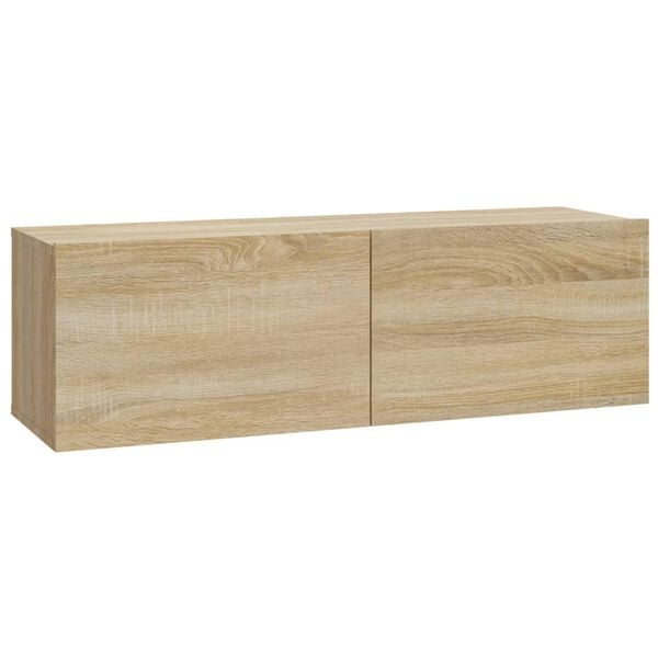 vidaXL Wall TV Cabinet Set of 4 Sonoma Oak Engineered wood