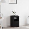 vidaXL LED Sideboard Black Oak 16.14 x 14.57 x 26.38 in