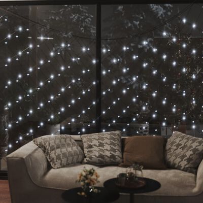 vidaXL Christmas Net Light Cold White 9.8'x6.6' 204 LED Indoor Outdoor