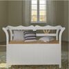 vidaXL Garden Bench White Solid fir wood Medium Wooden Garden Bench
