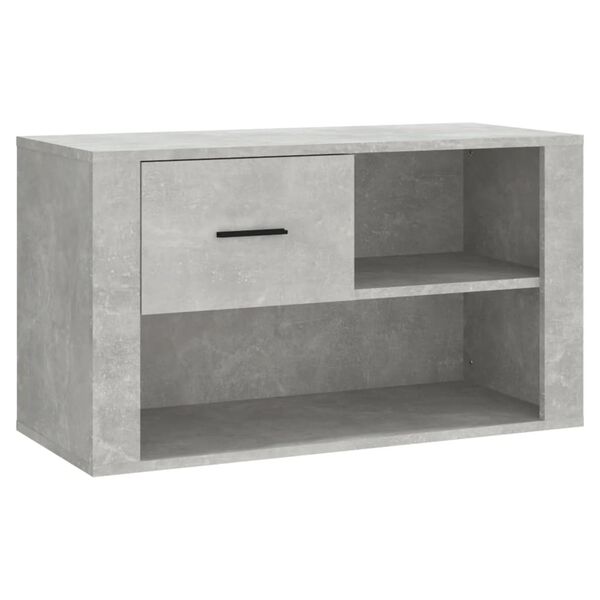 vidaXL Shoe Cabinet Concrete Grey Engineered Wood Medium Shoe Cabinet