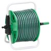 vidaXL Free Standing Green Hose Reel with Hose Fitting Set 0,5" 98.4 ' PVC