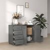 vidaXL Sideboard Dark Grey Solid Pinewood, MDF Medium Sideboard
