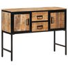 vidaXL Highboard Natural wood grain Solid rough mango wood and iron