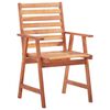 vidaXL Patio Chair Set of 8 Natural wood and green