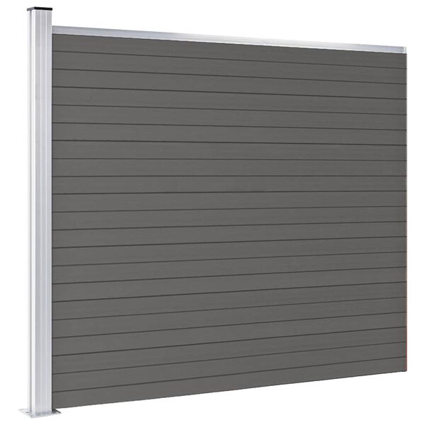 vidaXL Fence Panel WPC 68.9x57.5" Grey