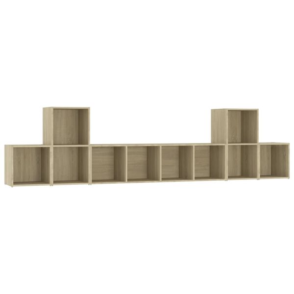 vidaXL 5 Piece TV Stand Set Sonoma Oak Engineered Wood