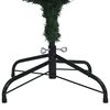 vidaXL Artificial Slim Christmas Tree Green and white PVC, Steel Slim