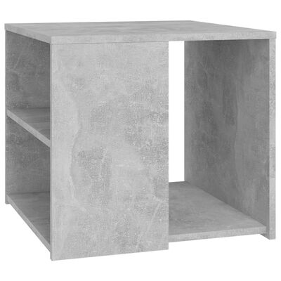 vidaXL Side Table Concrete Gray 20"x20"x18" Chipboard