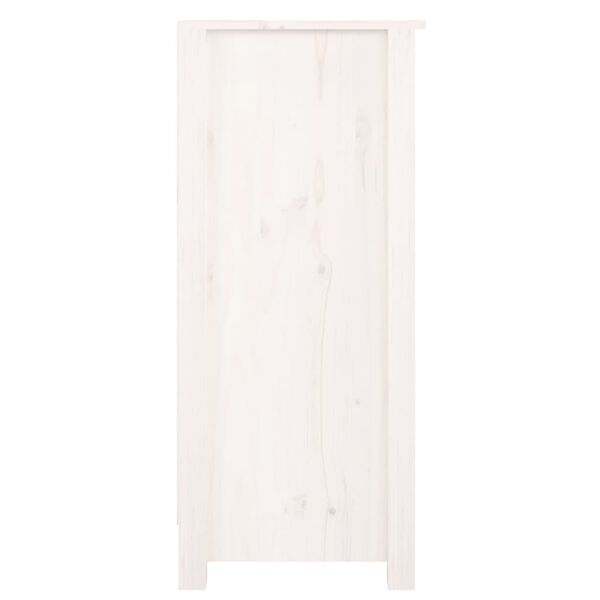 vidaXL Sideboard White Solid Pine Wood Medium Sideboard Rectangular