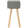 vidaXL Nightstand Set of 2 Grey and brown Solid pine wood and MDF